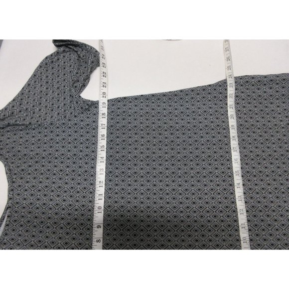 Cuddl Duds women's 1/2 sleeve Flexwear geometric print rainbow hem lounge‎ dress - Picture 8 of 12